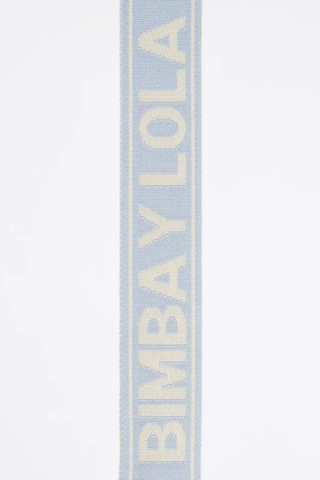 Light Blue Logo Fabric Crossbody Strap Light Blue Women Bimba Y Lola Crossbody Straps Light Blue Logo Fabric Crossbody Strap Light Blue Women Bimba Y Lola Crossbody Straps