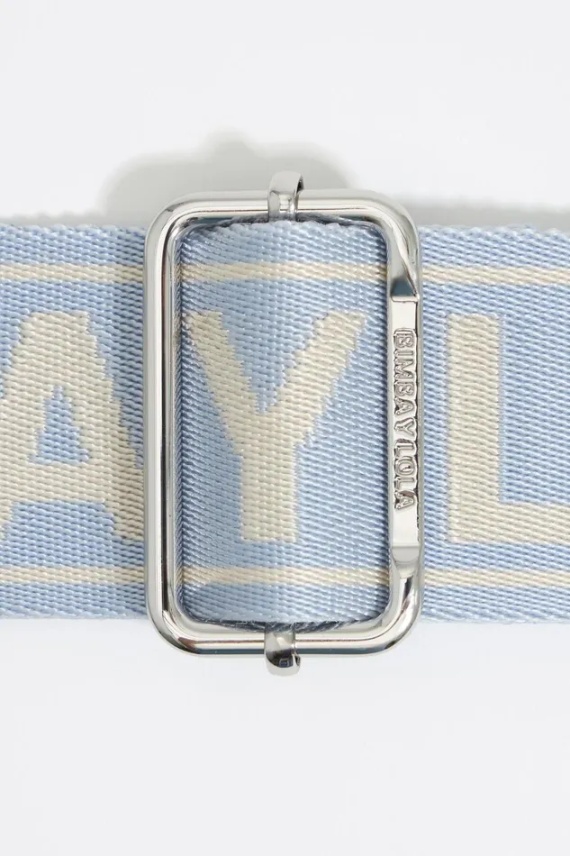 Light Blue Logo Fabric Crossbody Strap Light Blue Women Bimba Y Lola Crossbody Straps Light Blue Logo Fabric Crossbody Strap Light Blue Women Bimba Y Lola Crossbody Straps