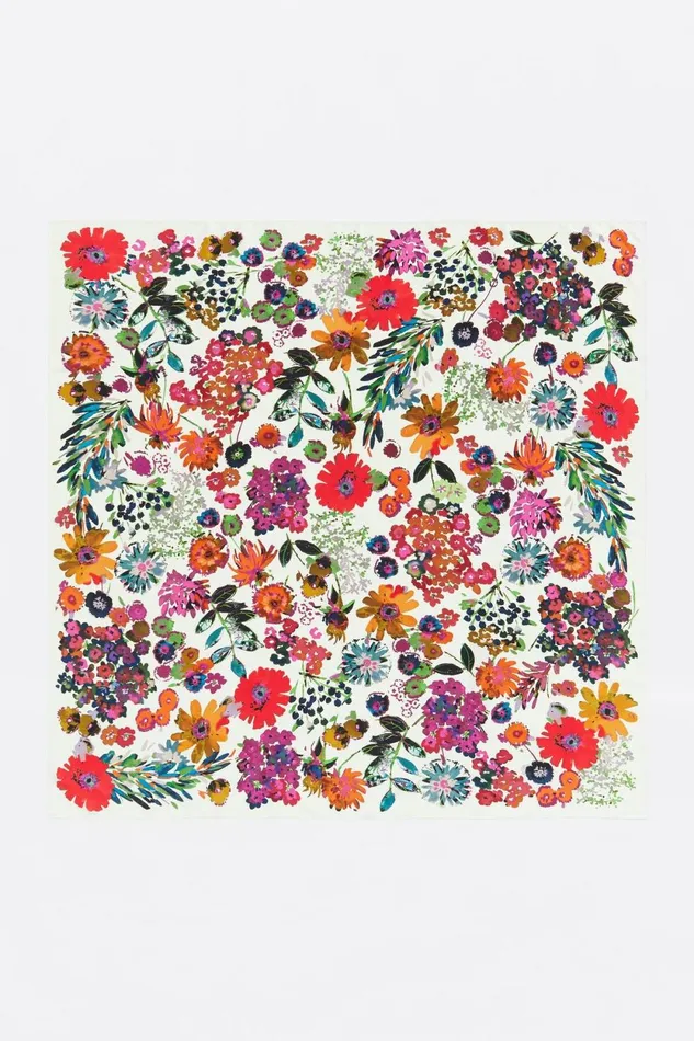 Lime Watercolor Floral Scarf Lime Women Bimba Y Lola Scarves