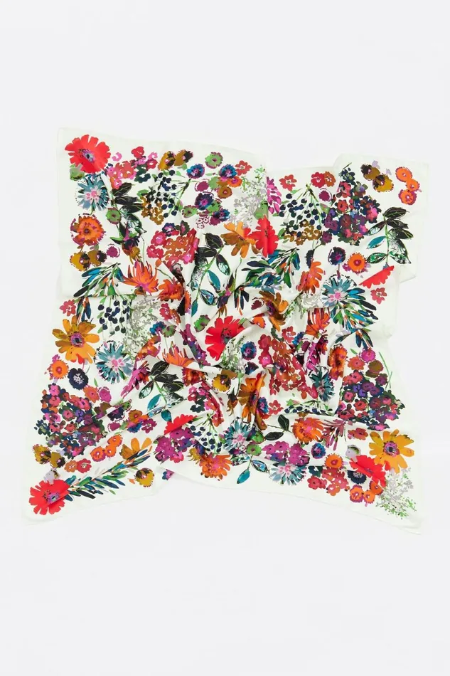 Lime Watercolor Floral Scarf Lime Women Bimba Y Lola Scarves Lime Watercolor Floral Scarf Lime Women Bimba Y Lola Scarves