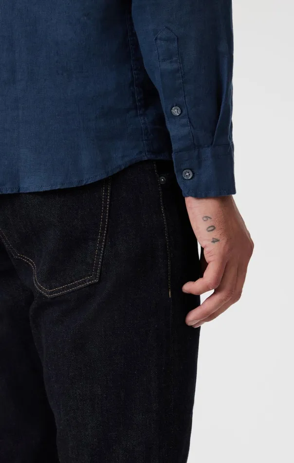 Linen ButtonUp Shirt In Moonlit Ocean Men Mavi Jeans Shirts Linen ButtonUp Shirt In Moonlit Ocean Men Mavi Jeans Shirts