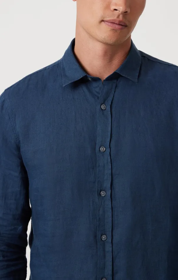 Linen ButtonUp Shirt In Moonlit Ocean Men Mavi Jeans Shirts Linen ButtonUp Shirt In Moonlit Ocean Men Mavi Jeans Shirts
