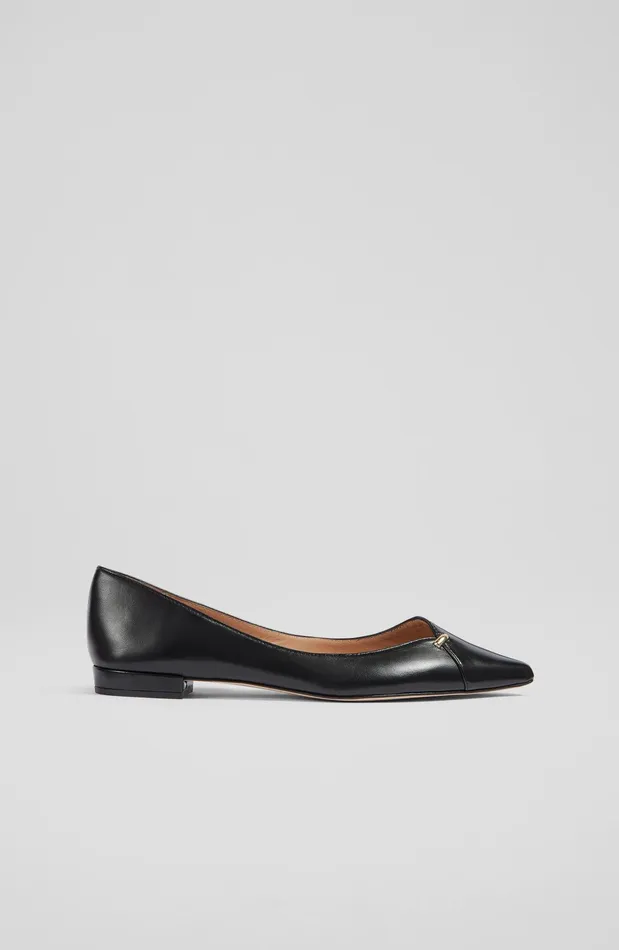 LK Bennett Cally Beige Leather Flats Women Flats