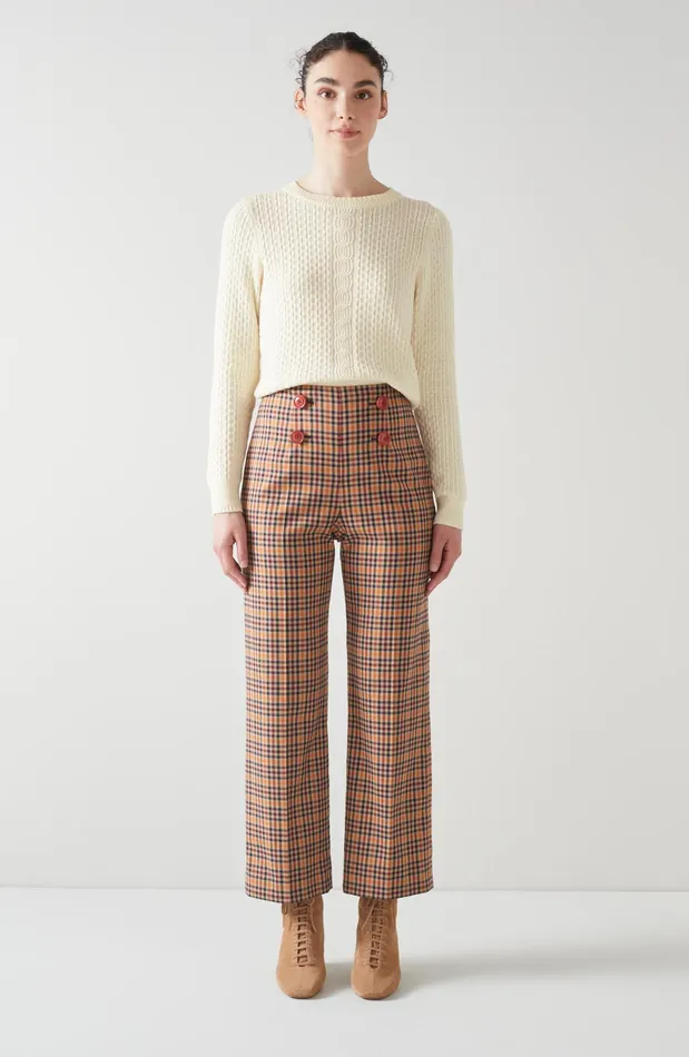 LK Bennett Corey Ivory CottonSustainable Blend Knit Jumper Women Knitwear