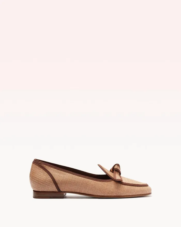 Loafers Women Alexandre Birman Grosgrain Raffia Loafer Espresso