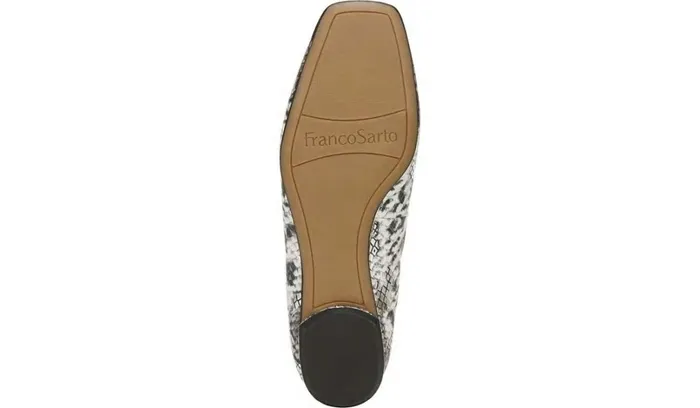 Loafers Women Franco Sarto Franco Ailee Flat Silver Snake Metallic