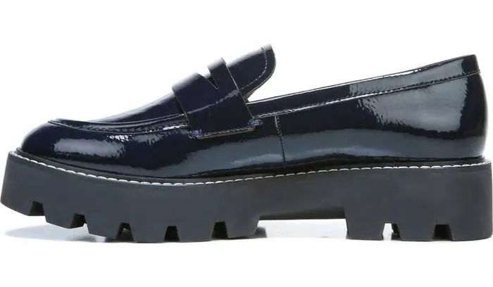 Loafers Women Franco Sarto Franco Balin Platform Loafer Midnight Patent Leather