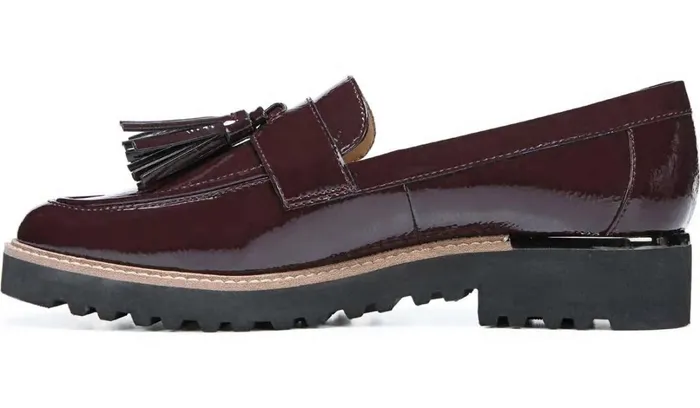 Loafers Women Franco Sarto Franco Carolynn Loafer Burgundy Faux Patent