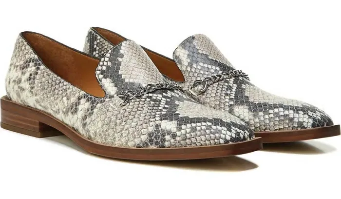 Loafers Women Franco Sarto Sarto Basha 2 Loafer Roccia Snake Print Leather