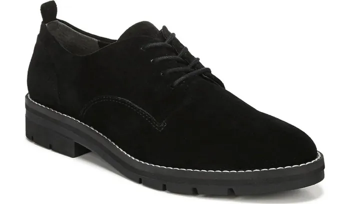 Loafers Women Franco Sarto Sarto Ilse Oxford Black Suede
