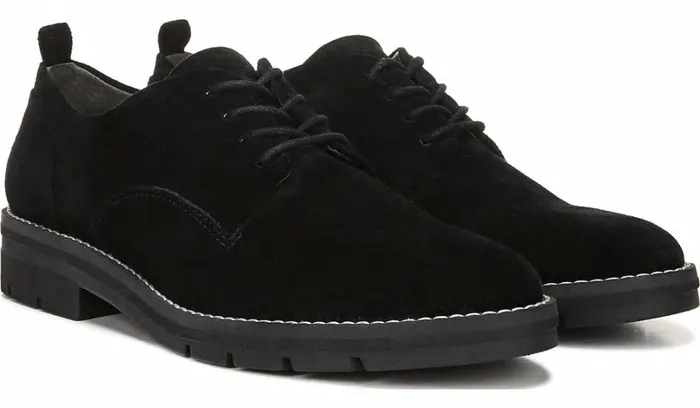 Loafers Women Franco Sarto Sarto Ilse Oxford Black Suede