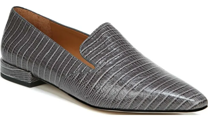 Loafers Women Franco Sarto Sarto Parma 2 Flat Grey Leather