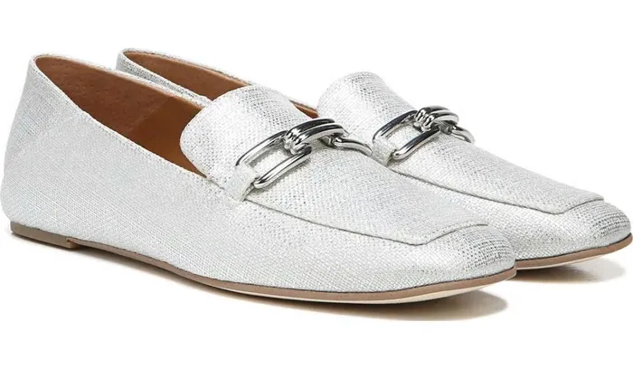 Loafers Women Franco Sarto Sarto Tamra Loafer Silver Fabric