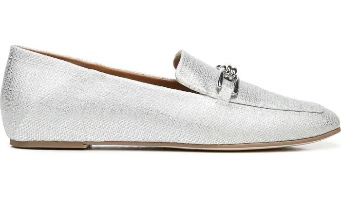 Loafers Women Franco Sarto Sarto Tamra Loafer Silver Fabric