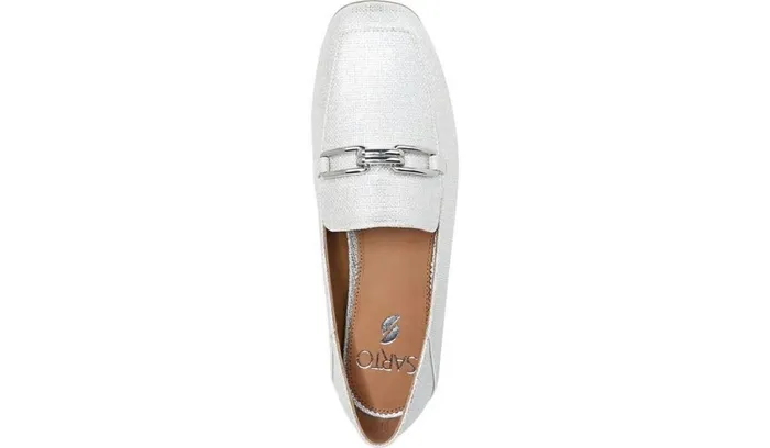 Loafers Women Franco Sarto Sarto Tamra Loafer Silver Fabric
