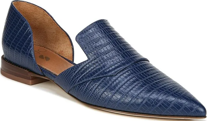 Loafers Women Franco Sarto Sarto Toby D039Orsay Flat Navy Snake Print Leather Loafers Women Franco Sarto Sarto Toby D039Orsay Flat Navy Snake Print Leather