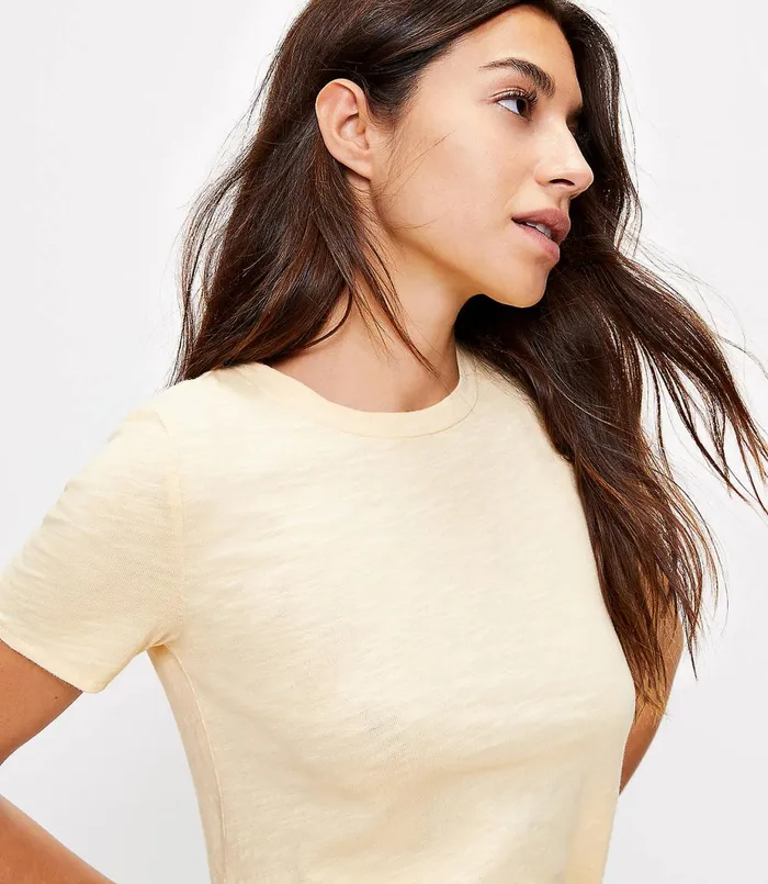 LOFT Lou and Grey Cozy Jersey Midi Tee Dress Golden Fleece Women Loungewear