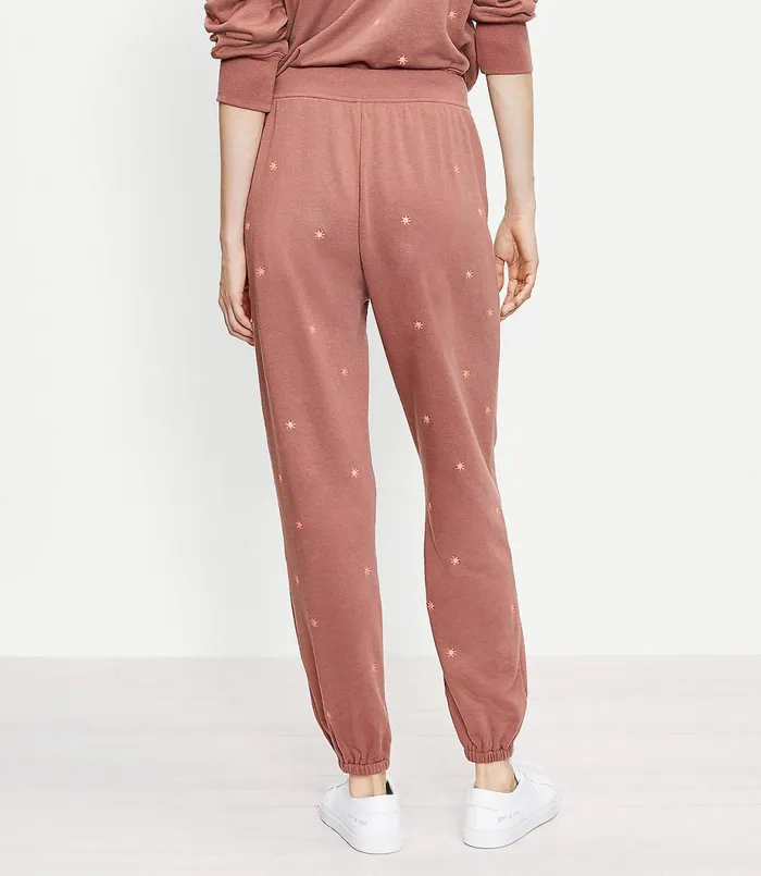 LOFT Lou and Grey Sun Terry Sweatpants Rosy Sandstone Women Loungewear