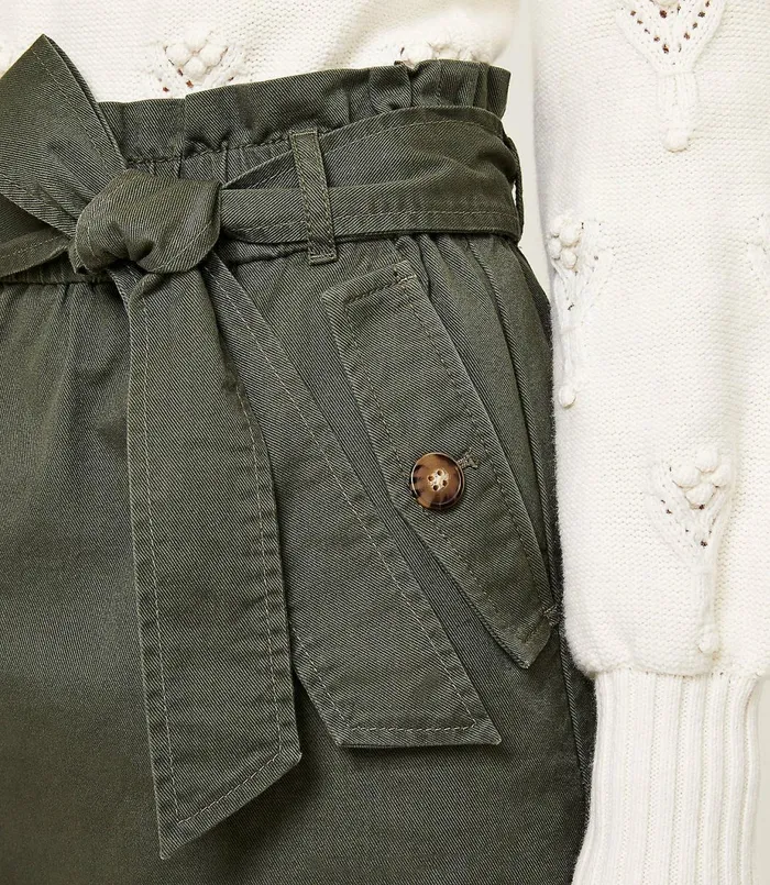 LOFT Petite Tie Waist Pocket Skirt Night Sky Women Petite Skirts