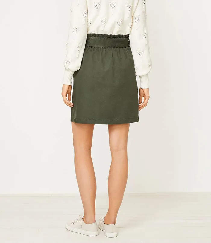 LOFT Petite Tie Waist Pocket Skirt Night Sky Women Petite Skirts
