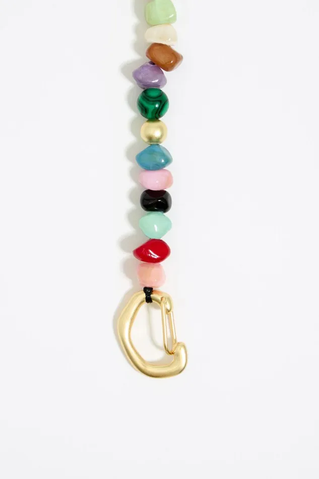 Long Multicolor Stones And Heart Necklace Dark Green Women Bimba Y Lola Jewelry Long Multicolor Stones And Heart Necklace Dark Green Women Bimba Y Lola Jewelry