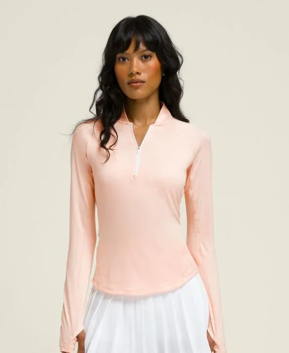 Long Sleeve Tops Women Wilson All Day Half Zip Sherbet