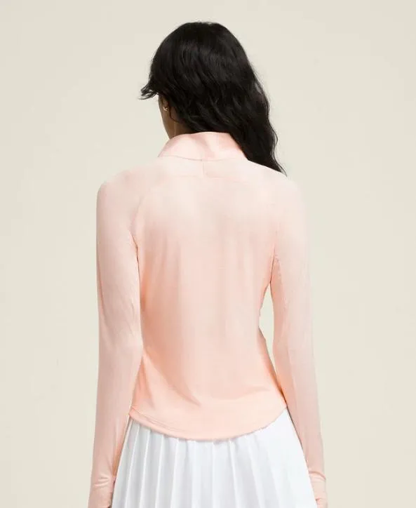 Long Sleeve Tops Women Wilson All Day Half Zip Sherbet Long Sleeve Tops Women Wilson All Day Half Zip Sherbet