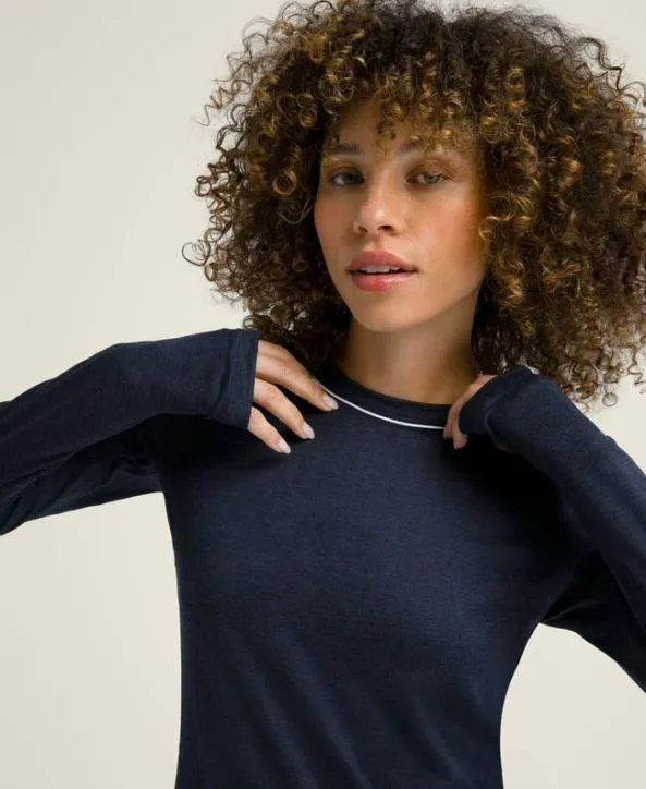 Long Sleeve Tops Women Wilson All Day Long Sleeve Classic Navy Long Sleeve Tops Women Wilson All Day Long Sleeve Classic Navy