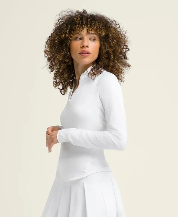 Long Sleeve Tops Women Wilson W All Day HalfZip Bright White