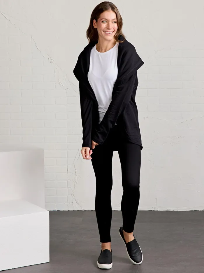 Lounge Women Tasc Performance Cozy Fleece Cardigan