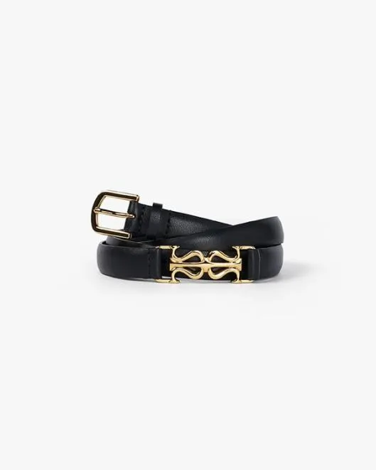 LS Clasp Leather Skinny Belt Women Belts Lilysilk Hats