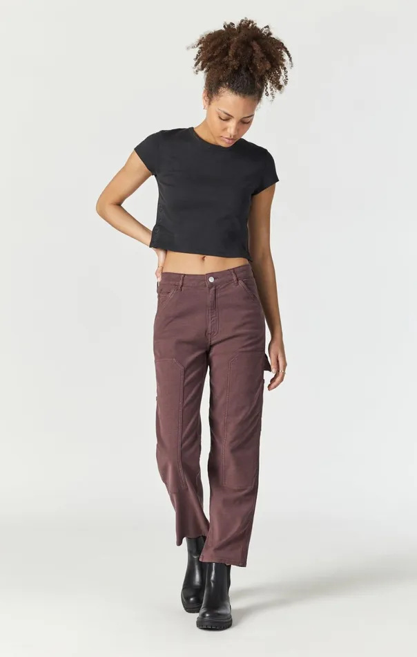 Luisa Straight Leg In Mahogany Luxe Twill Women Mavi Jeans Pants Luisa Straight Leg In Mahogany Luxe Twill Women Mavi Jeans Pants