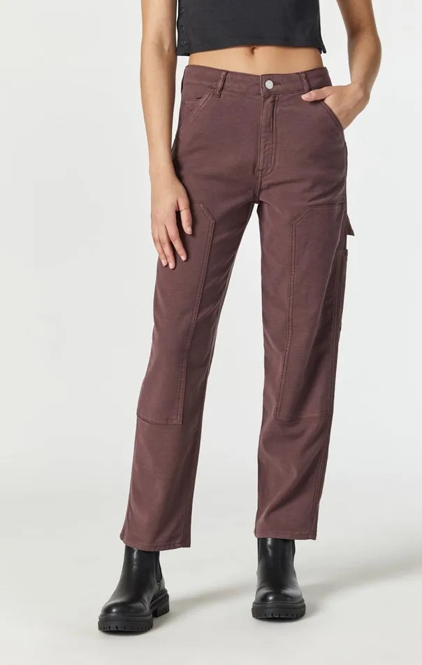 Luisa Straight Leg In Mahogany Luxe Twill Women Mavi Jeans Pants Luisa Straight Leg In Mahogany Luxe Twill Women Mavi Jeans Pants