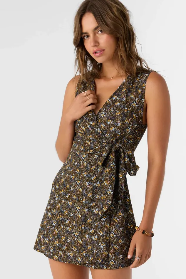 MAIZIE AVA DITSY WRAP MINI DRESS Women O039NEILL Clothing