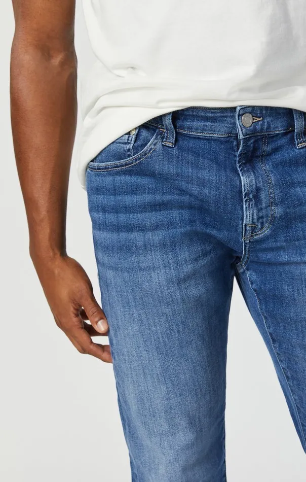 Marcus Slim Straight Leg Jeans In Mid Foggy Feather Blue Men Mavi Jeans Denim Marcus Slim Straight Leg Jeans In Mid Foggy Feather Blue Men Mavi Jeans Denim