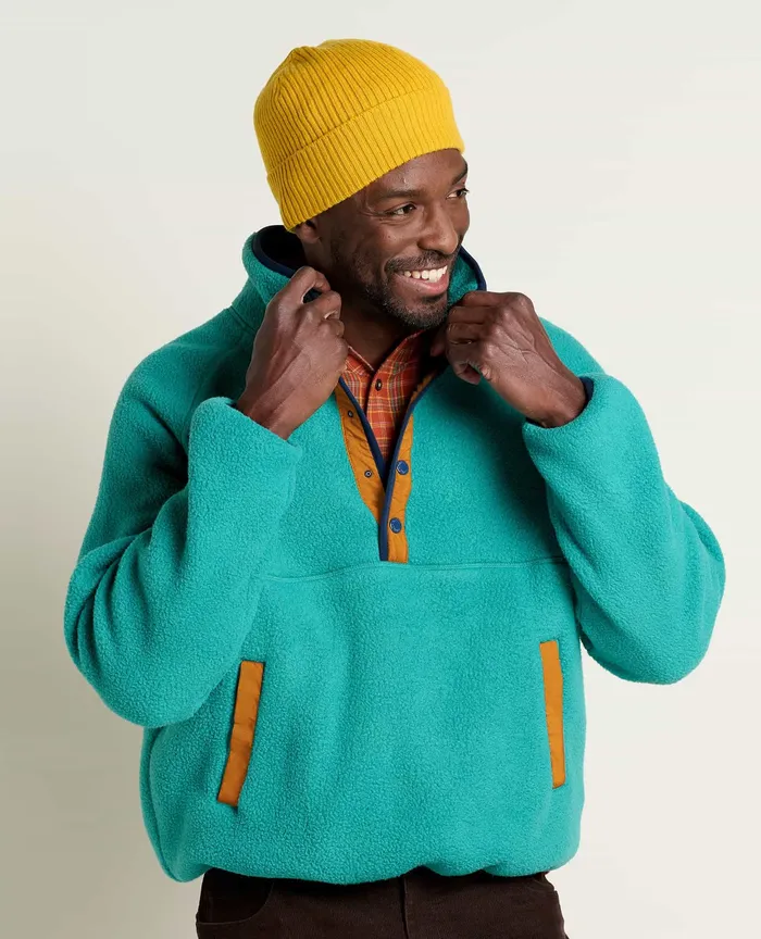 Men8217s Campo Fleece Pullover Cyan Men8217s Jackets and Layers ToadandCo
