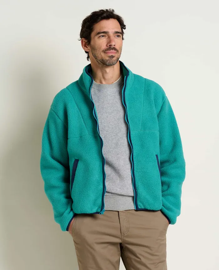 Men8217s Men8217s Campo Fleece Zip Jacket Cyan Jackets and Layers ToadandCo