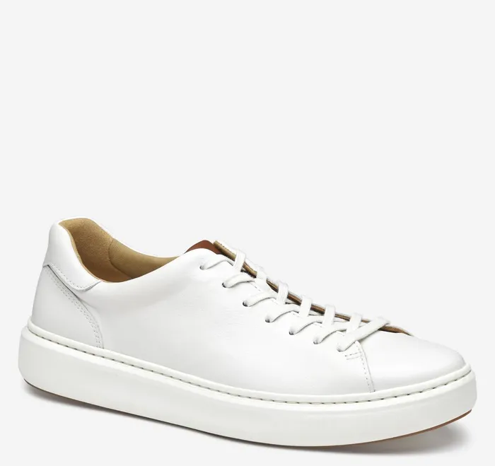 Men Anders LaceToToe White Full Grain JohnstonandMurphy LaceUps