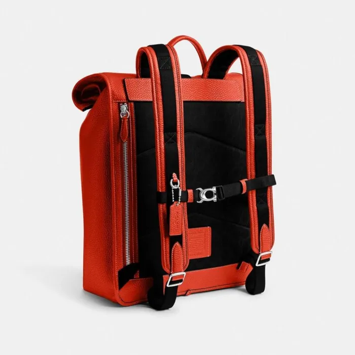 Men Backpacks Coach Beck Roll Top Backpack Sun Orange