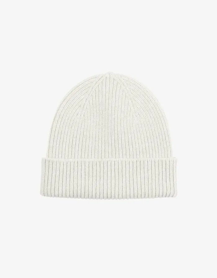 Men Beanies Colorful Standard Merino Wool Beanie Optical White