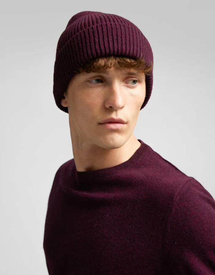 Men Beanies Colorful Standard Merino Wool Beanie Optical White