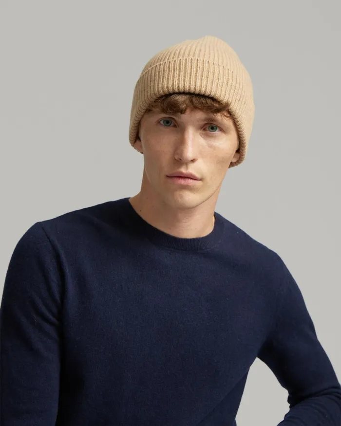Men Beanies Colorful Standard Merino Wool Beanie Optical White
