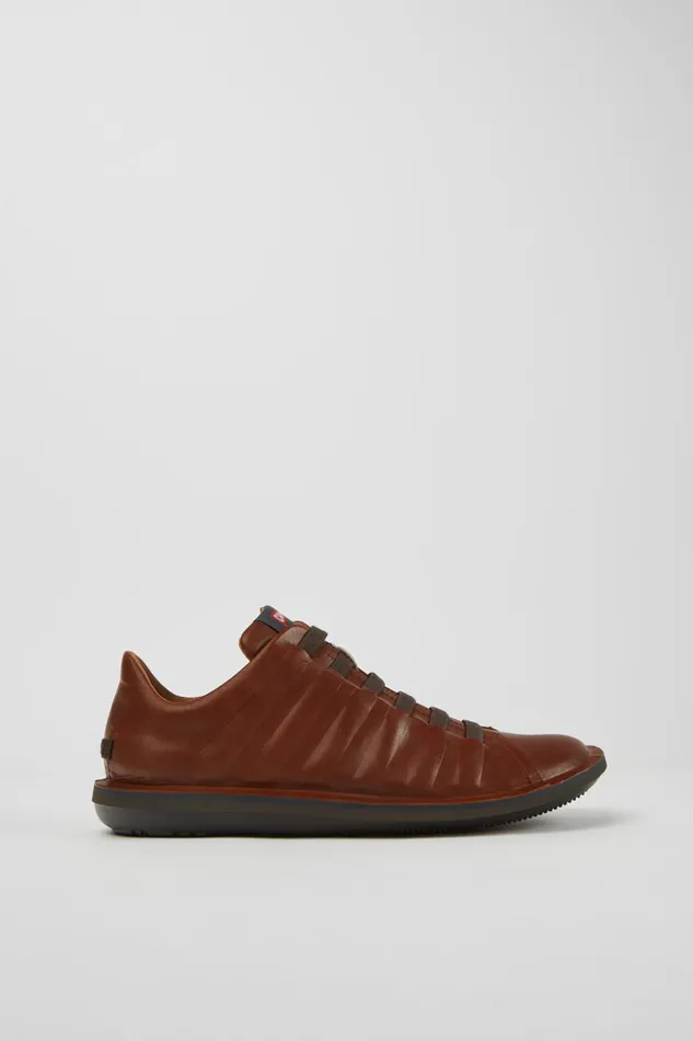 Men Beetle Brown Leather Shoes Camper Casual Shoes Men Beetle Brown Leather Shoes Camper Casual Shoes