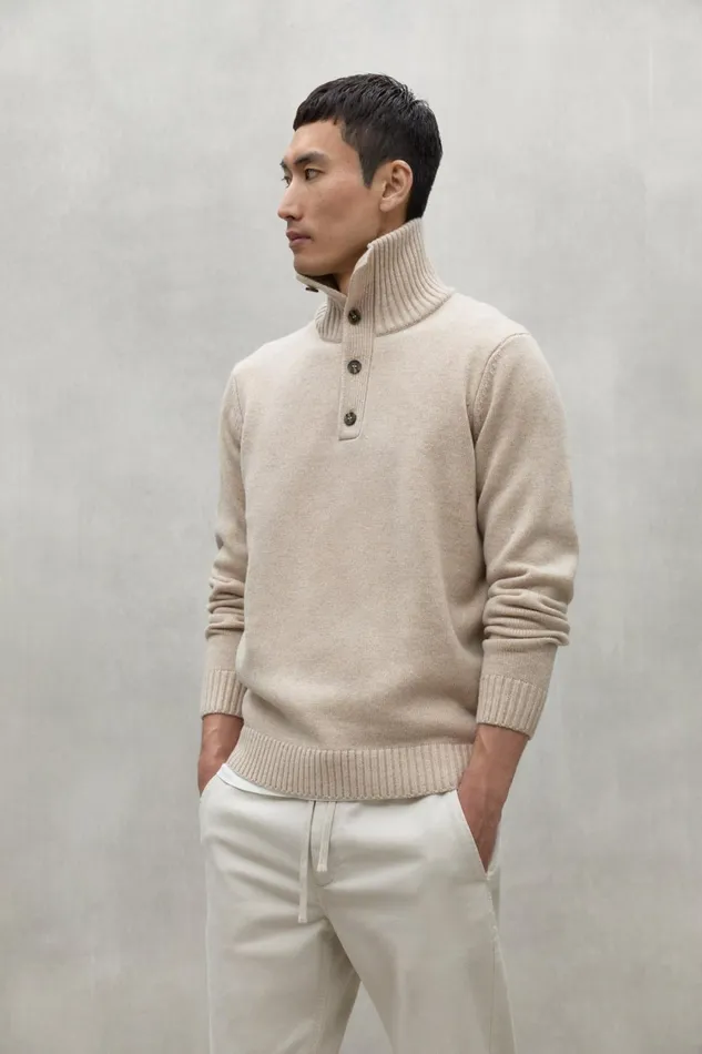 Men Beige Idesia Sweater Ecoalf Knitwear