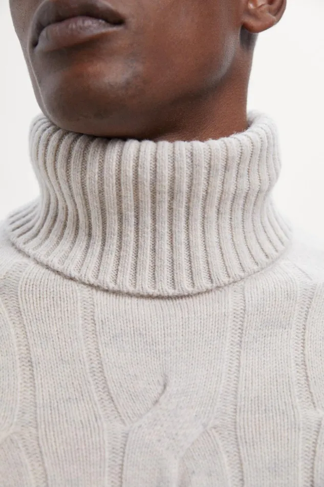 Men Beige New Bruna Knitted Jumper Ecoalf Knitwear