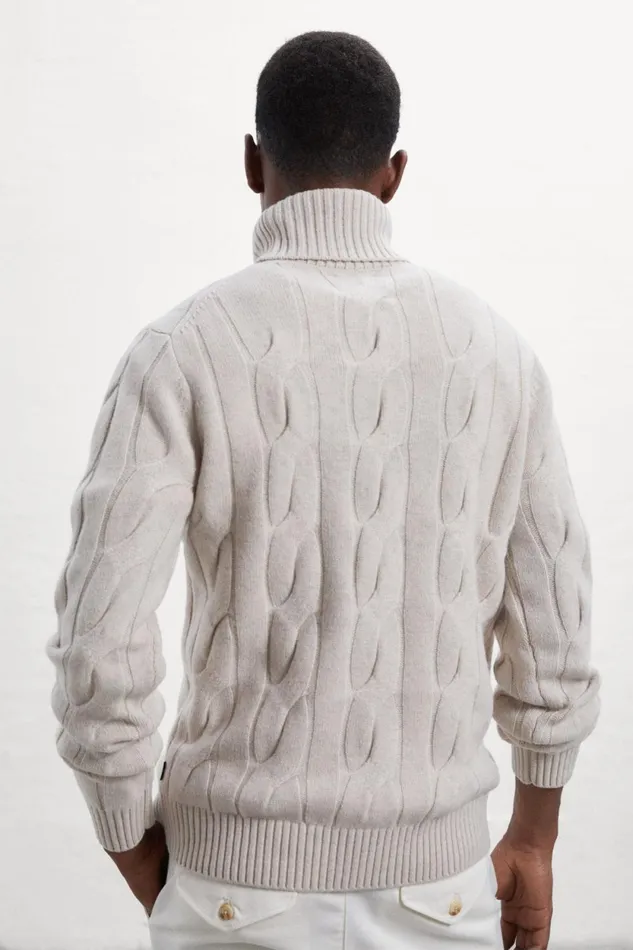 Men Beige New Bruna Knitted Jumper Ecoalf Knitwear