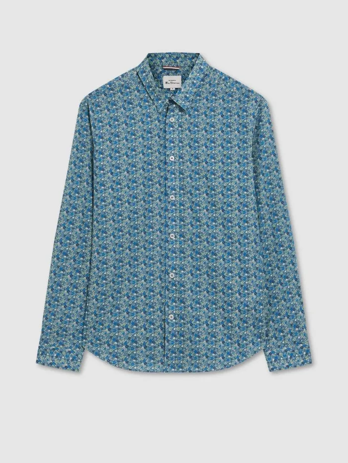 Men Ben Sherman Archive Print Shirts Floral Print LongSleeve Shirt 8211 Blue Men Ben Sherman Archive Print Shirts Floral Print LongSleeve Shirt 8211 Blue