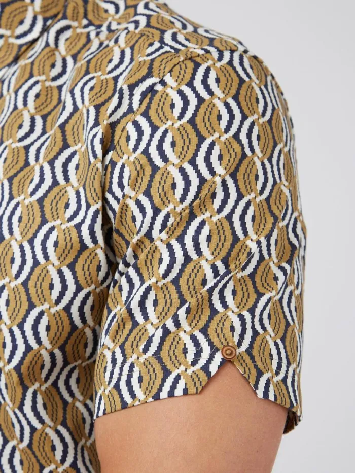 Men Ben Sherman Archive Print Shirts Optical Print ShortSleeve Shirt Men Ben Sherman Archive Print Shirts Optical Print ShortSleeve Shirt