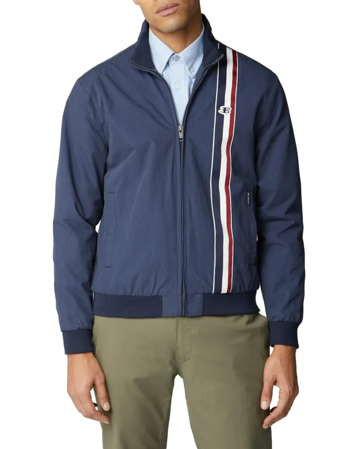Men Ben Sherman Harrington Jackets Sports Harrington Jacket 8211 Navy