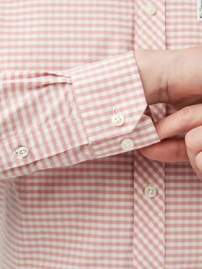 Men Ben Sherman Heritage Check Shirts Signature Gingham LongSleeve Shirt 8211 Raspberry